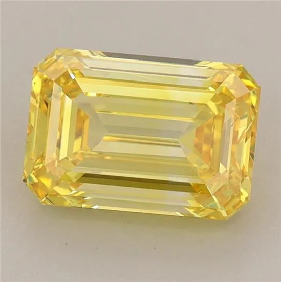 2.03ct Emerald Lab Grown Diamond (Colour Fancy Vivid Yellow, Clarity IF, IGI Certified)