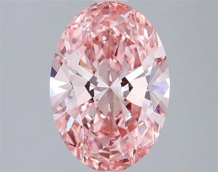 2.03ct Oval Lab Grown Diamond (Colour Fancy Vivid Pink, Clarity VS1, IGI Certified)
