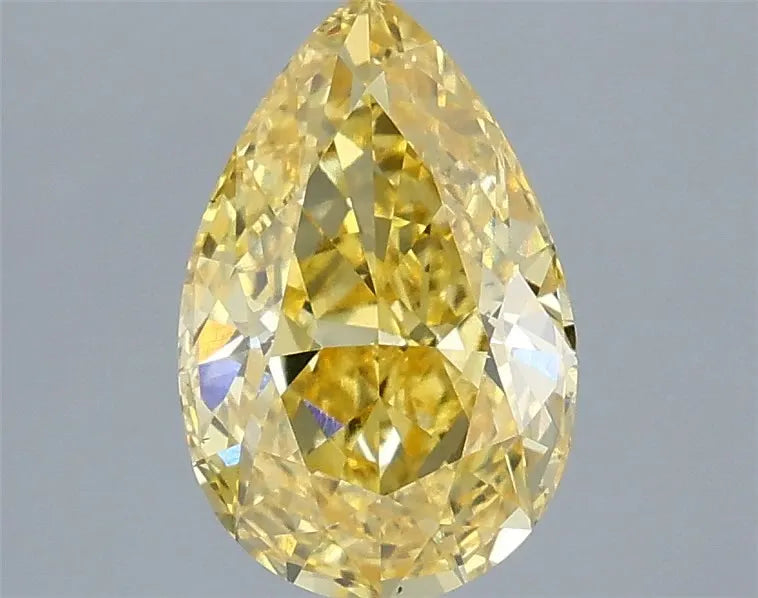2.03ct Pear Lab Grown Diamond (Colour Fancy Vivid Yellow, Clarity VS1, IGI Certified)