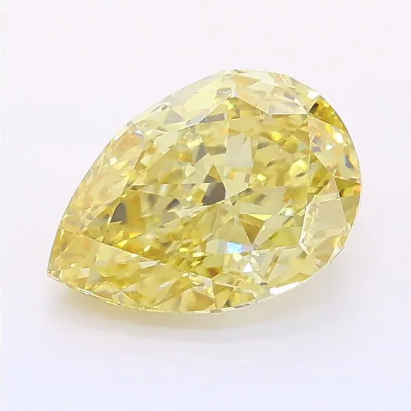 2.03ct Pear Lab Grown Diamond (Colour Fancy Yellow, Clarity VVS2, IGI Certified)