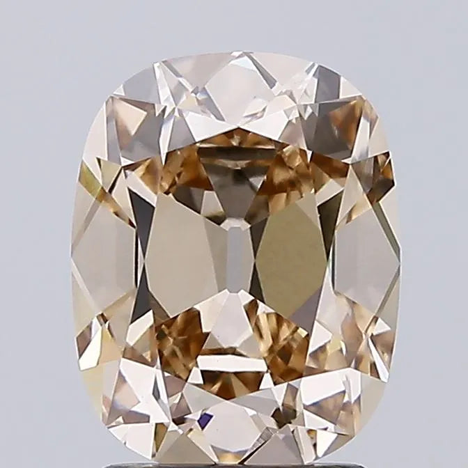 2.04ct Cushion brilliant Lab Grown Diamond (Colour Fancy Light Brown, Clarity VVS2, IGI Certified)