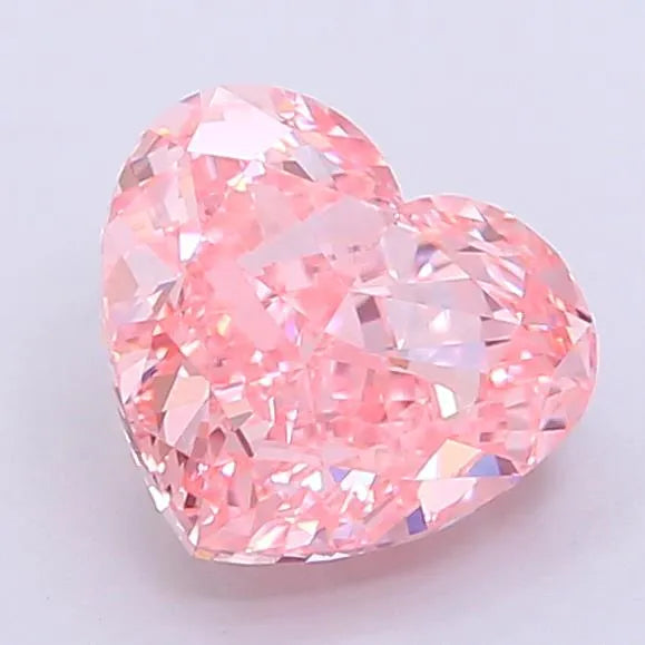 2.04ct Heart Lab Grown Diamond (Colour Fancy Vivid Pink, Clarity VVS1, IGI Certified)
