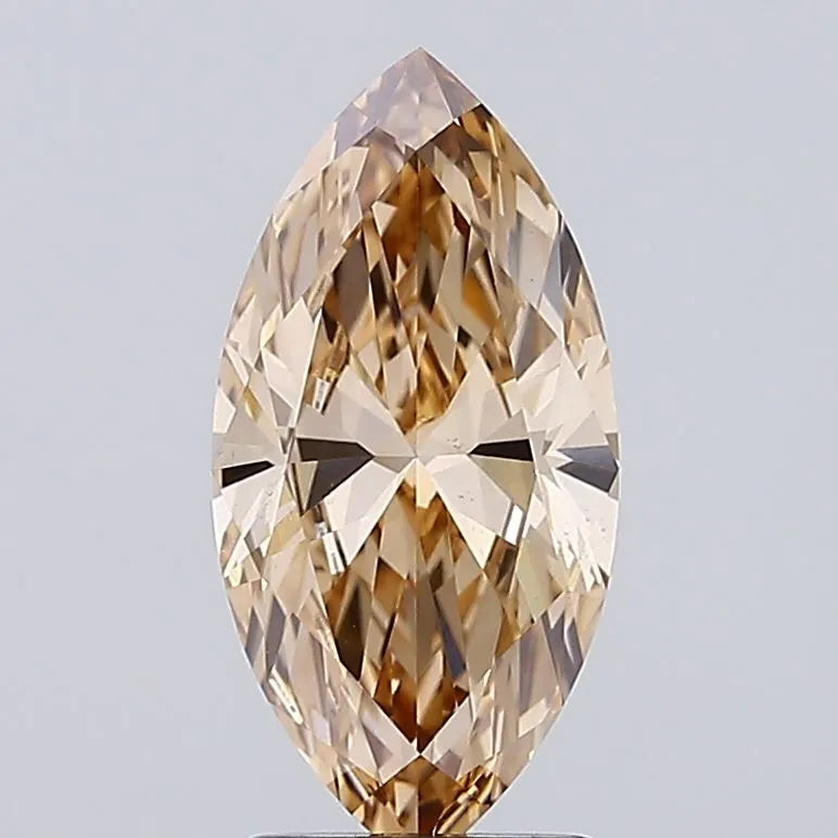 2.04ct Marquise Lab Grown Diamond (Colour Fancy Brown, Clarity VS1, IGI Certified)