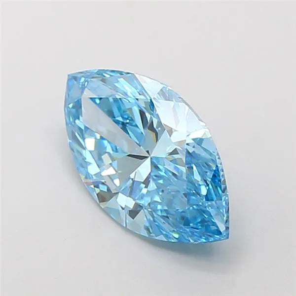2.04ct Marquise Lab Grown Diamond (Colour Fancy Vivid Blue, Clarity VVS2, IGI Certified)