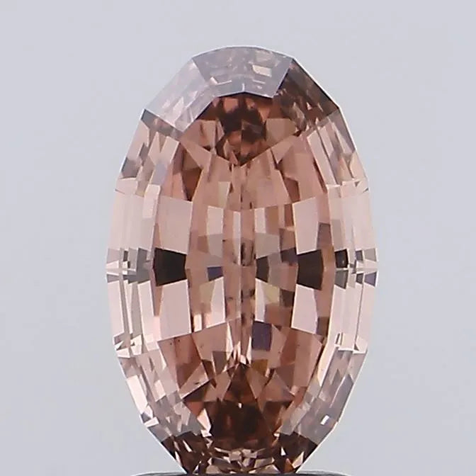 2.04ct Oval Lab Grown Diamond (Colour Fancy Brown Pink, Clarity VS1, IGI Certified)