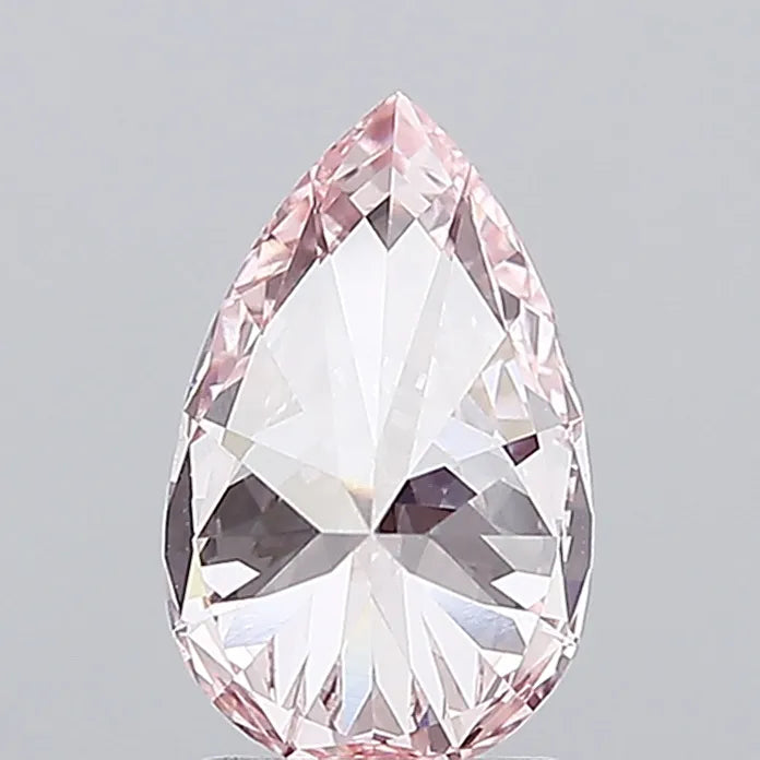 2.04ct Pear Lab Grown Diamond (Colour Fancy Vivid Pink, Clarity VVS2, IGI Certified)