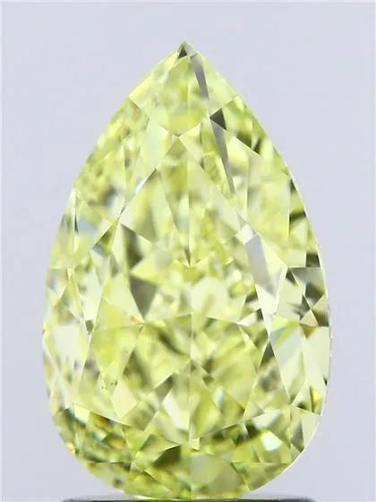 2.04ct Pear Natural Diamond (Colour Fancy Yellow, Clarity VS2, Cut F, GIA Certified)