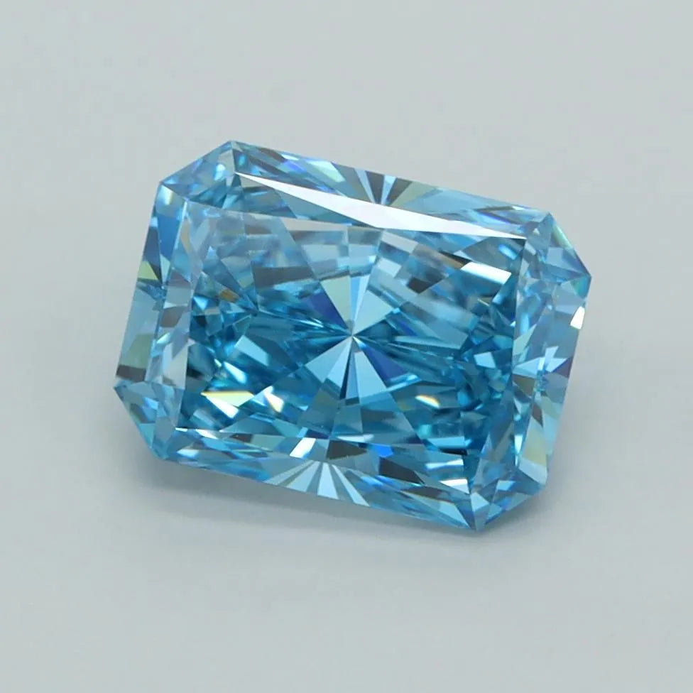 2.04ct Radiant Lab Grown Diamond (Colour Fancy Vivid Blue, Clarity VVS1, IGI Certified)