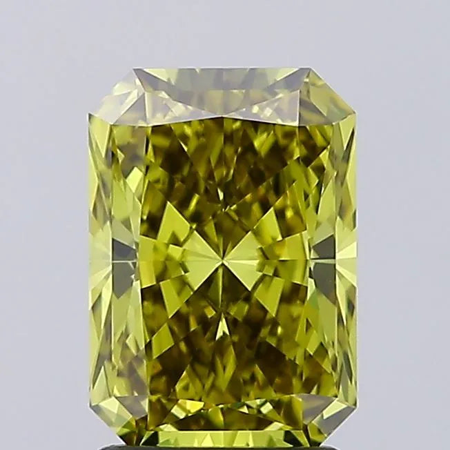 2.04ct Radiant Lab Grown Diamond (Colour Fancy Vivid Green Yellow, Clarity VVS1, IGI Certified)