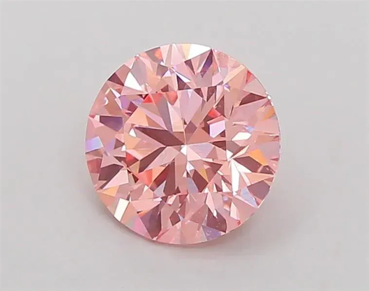 2.04ct Round Lab Grown Diamond (Colour Fancy Vivid Pink, Clarity VS1, Cut ID, IGI Certified)