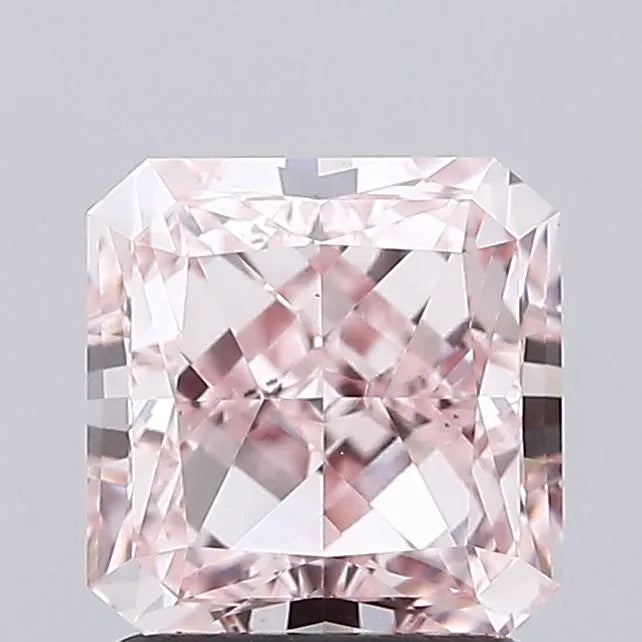 2.04ct Square radiant Lab Grown Diamond (Colour Fancy Intense Pink, Clarity VS1, IGI Certified)