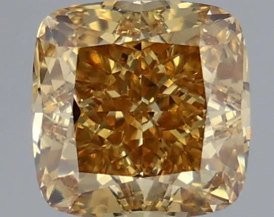 2.05ct Cushion modified Lab Grown Diamond (Colour Fancy Intense Brownish Yellow, Clarity VVS2, IGI Certified)