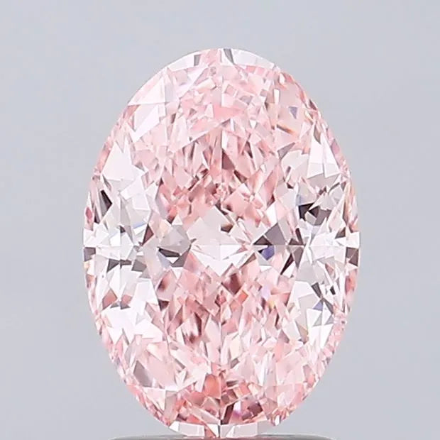 2.05ct Oval Lab Grown Diamond (Colour Fancy Vivid Pink, Clarity VVS2, IGI Certified)
