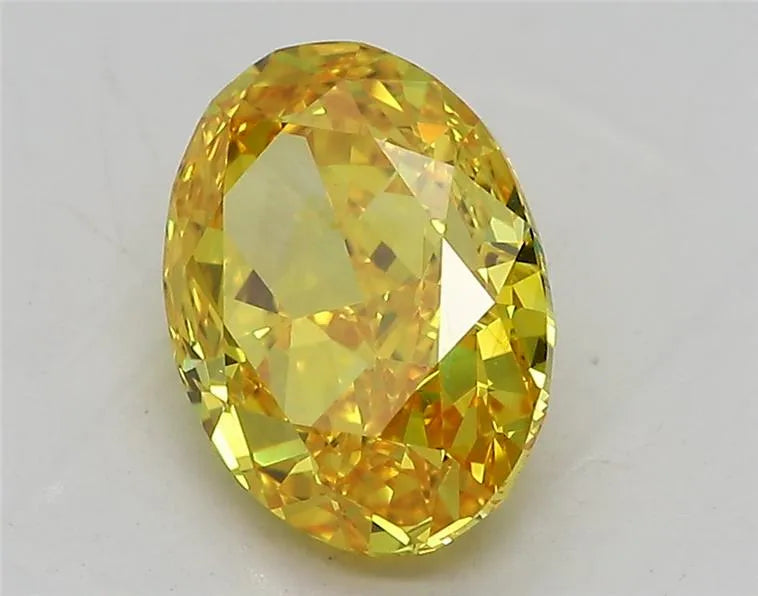 2.05ct Oval Lab Grown Diamond (Colour Fancy Vivid Yellow, Clarity VVS2, IGI Certified)