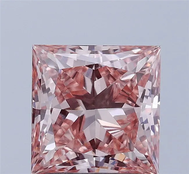 2.05ct Princess Lab Grown Diamond (Colour Fancy Vivid Pink, Clarity VVS2, IGI Certified)