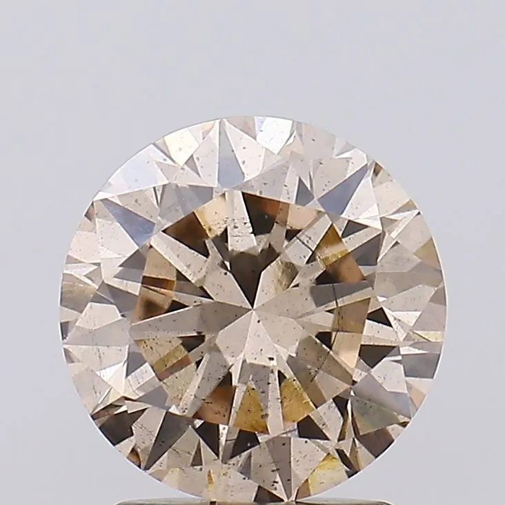 2.05ct Round Lab Grown Diamond (Colour Light Brown, Clarity SI1, Cut VG, IGI Certified)