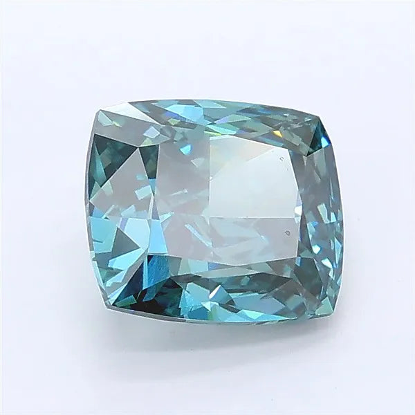 2.06ct Cushion modified Lab Grown Diamond (Colour Fancy Deep Greenish Blue, Clarity VVS2, IGI Certified)