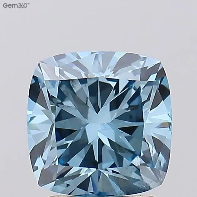 2.06ct Cushion modified Lab Grown Diamond (Colour Fancy Vivid Blue, Clarity VS2, IGI Certified)