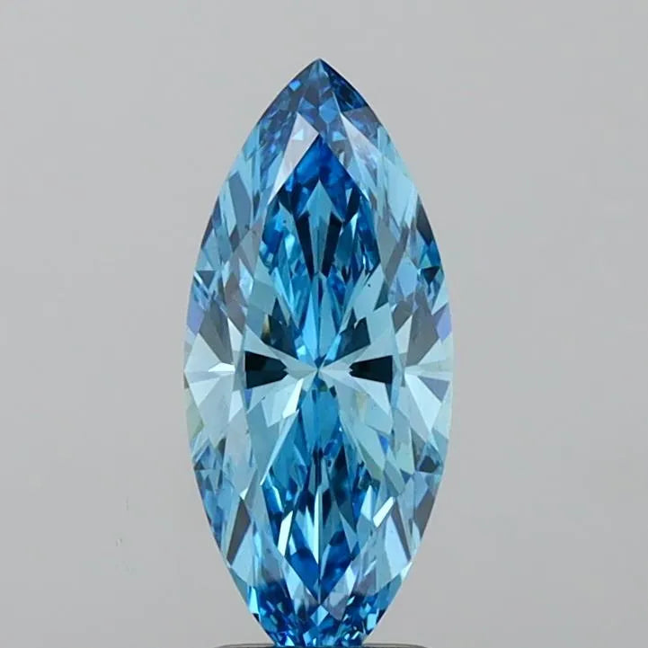 2.06ct Marquise Lab Grown Diamond (Colour Fancy Vivid Blue, Clarity VS2, IGI Certified)