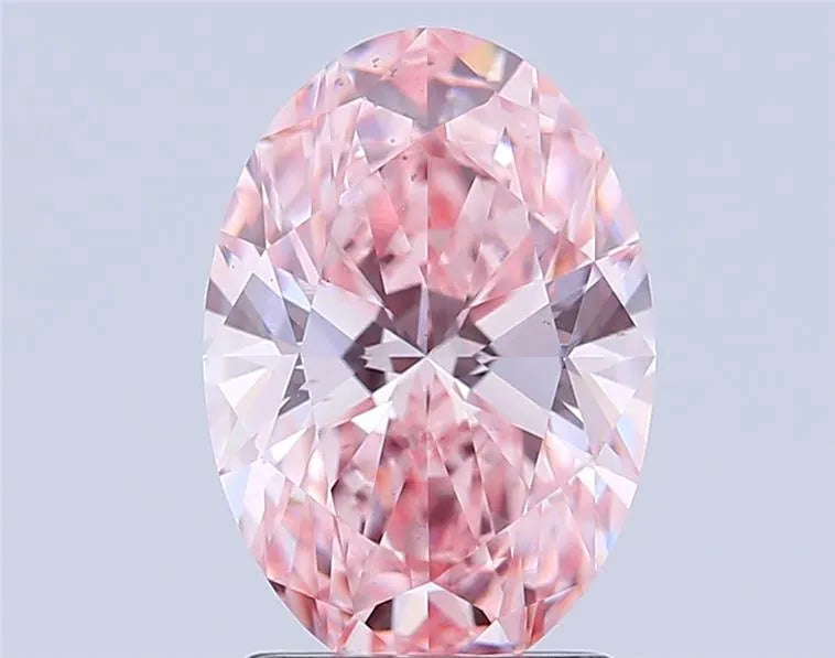 2.06ct Oval Lab Grown Diamond (Colour Fancy Intense Pink, Clarity VS2, IGI Certified)