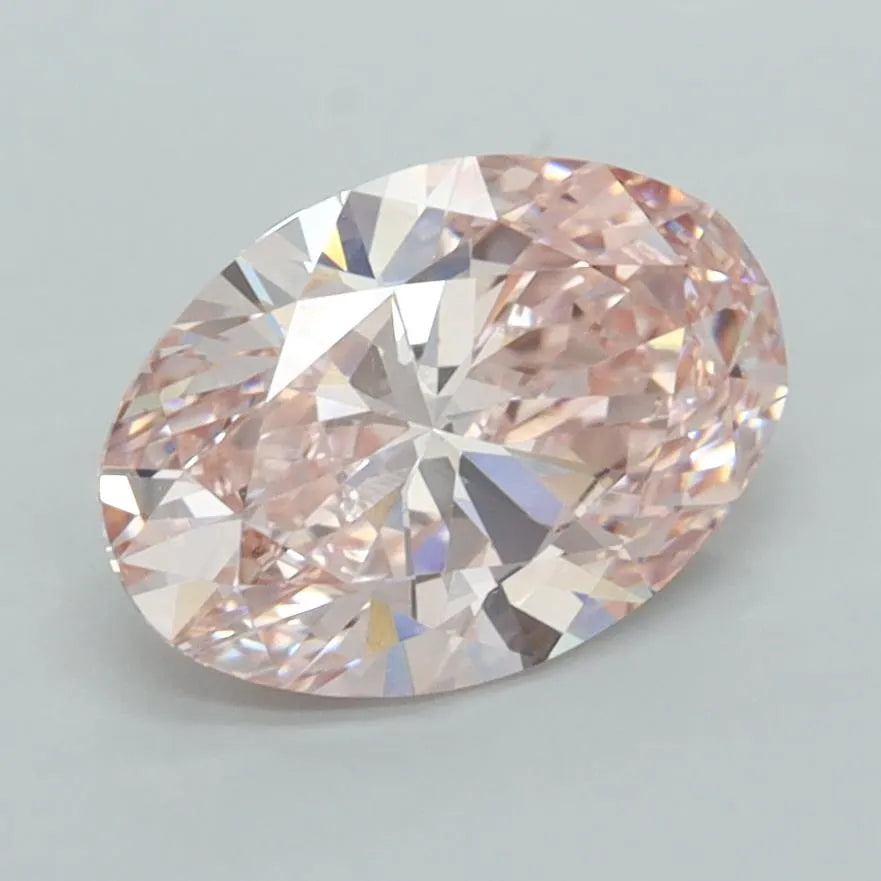 2.06ct Oval Lab Grown Diamond (Colour Fancy Vivid Pink, Clarity VS1, IGI Certified)