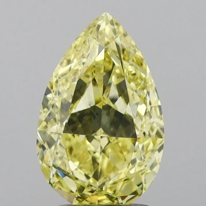 2.06ct Pear Lab Grown Diamond (Colour Fancy Intense Yellow, Clarity VVS2, IGI Certified)