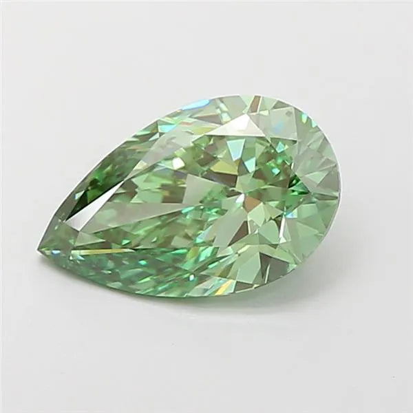 2.06ct Pear Lab Grown Diamond (Colour Fancy Vivid Green, Clarity VVS2, IGI Certified)