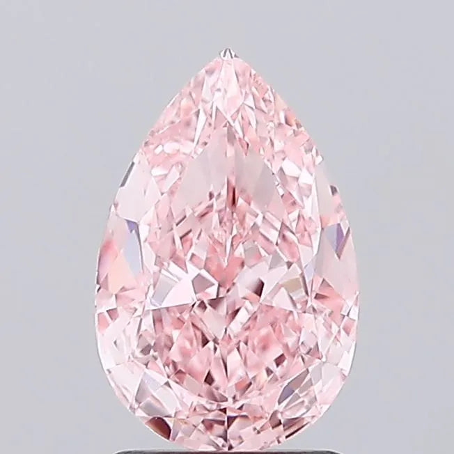 2.06ct Pear Lab Grown Diamond (Colour Fancy Vivid Pink, Clarity IF, IGI Certified)