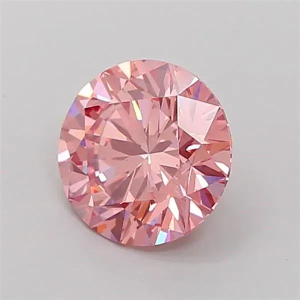 2.06ct Round Lab Grown Diamond (Colour Fancy Vivid Pink, Clarity VS2, Cut ID, IGI Certified)