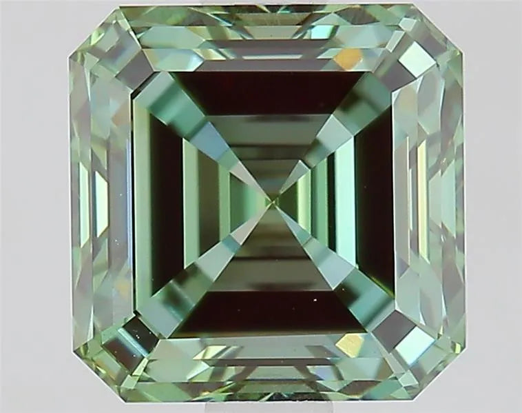 2.07ct Asscher Lab Grown Diamond (Colour Fancy Vivid Green, Clarity VVS2, IGI Certified)