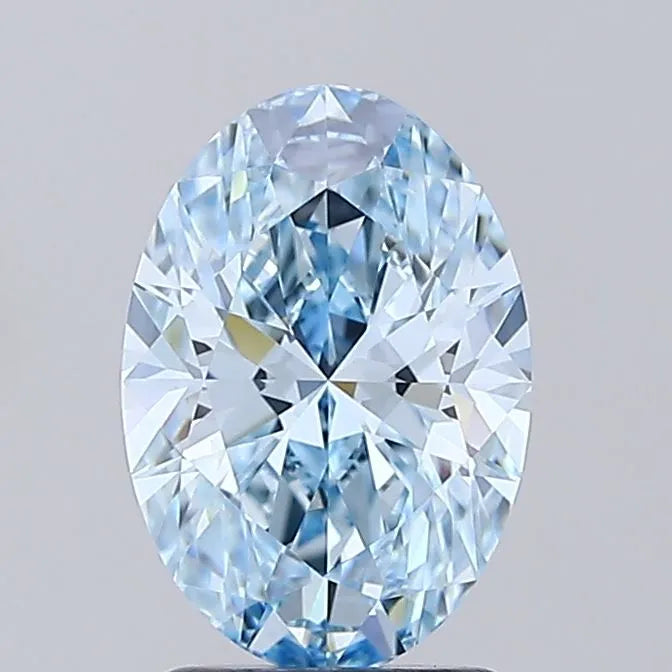 2.07ct Oval Lab Grown Diamond (Colour Fancy Intense Blue, Clarity IF, IGI Certified)