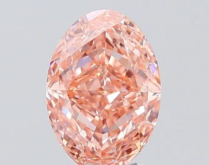2.07ct Oval Lab Grown Diamond (Colour Fancy Intense Pink, Clarity VVS2, IGI Certified)