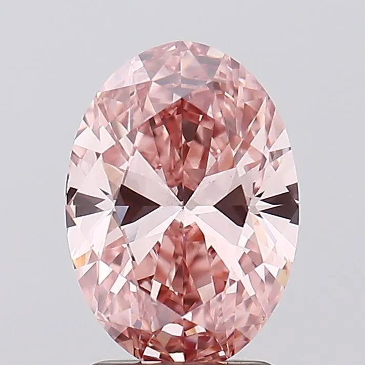 2.07ct Oval Lab Grown Diamond (Colour Fancy Vivid Pink, Clarity VS1, IGI Certified)