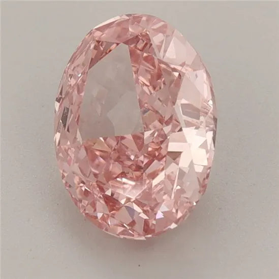 2.07ct Oval Lab Grown Diamond (Colour Fancy Vivid Pink, Clarity VS1, IGI Certified)