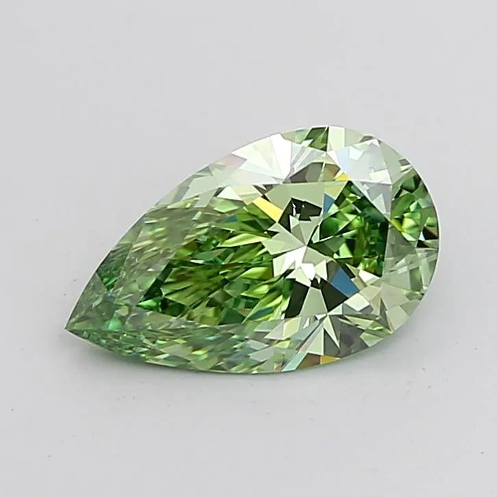 2.07ct Pear Lab Grown Diamond (Colour Fancy Vivid Green, Clarity VVS2, IGI Certified)