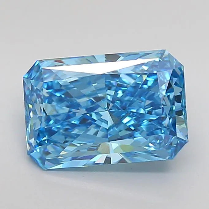 2.07ct Radiant Lab Grown Diamond (Colour Fancy Vivid Blue, Clarity SI2, IGI Certified)