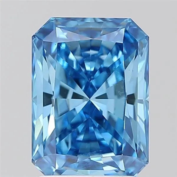 2.07ct Radiant Lab Grown Diamond (Colour Fancy Vivid Blue, Clarity VS1, IGI Certified)