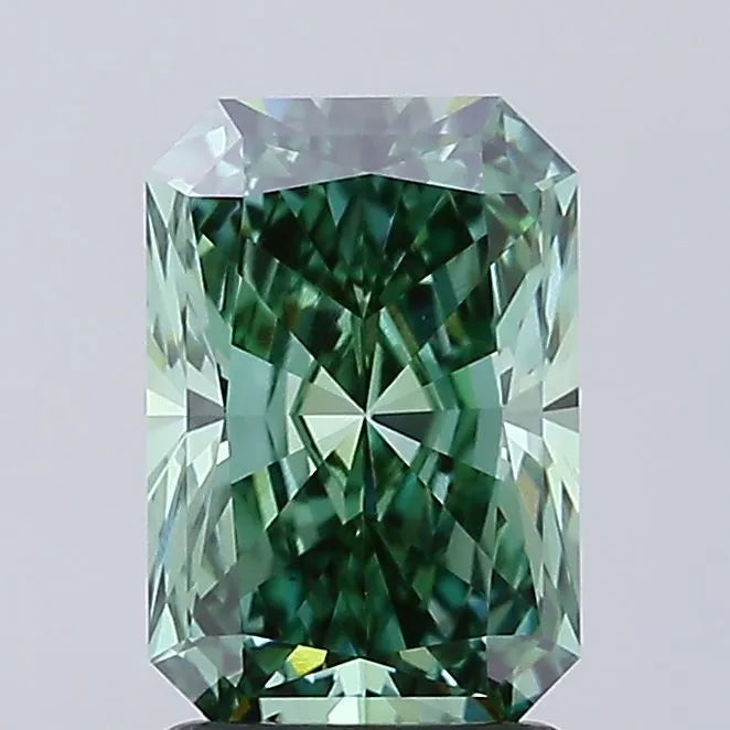 2.07ct Radiant Lab Grown Diamond (Colour Fancy Vivid Green, Clarity VS1, IGI Certified)