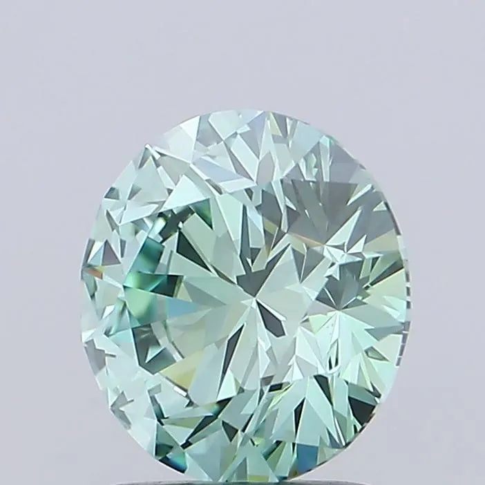 2.07ct Round Lab Grown Diamond (Colour Fancy Vivid Green, Clarity IF, Cut ID, IGI Certified)