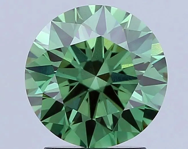 2.07ct Round Lab Grown Diamond (Colour Fancy Vivid Green, Clarity VS1, Cut ID, IGI Certified)