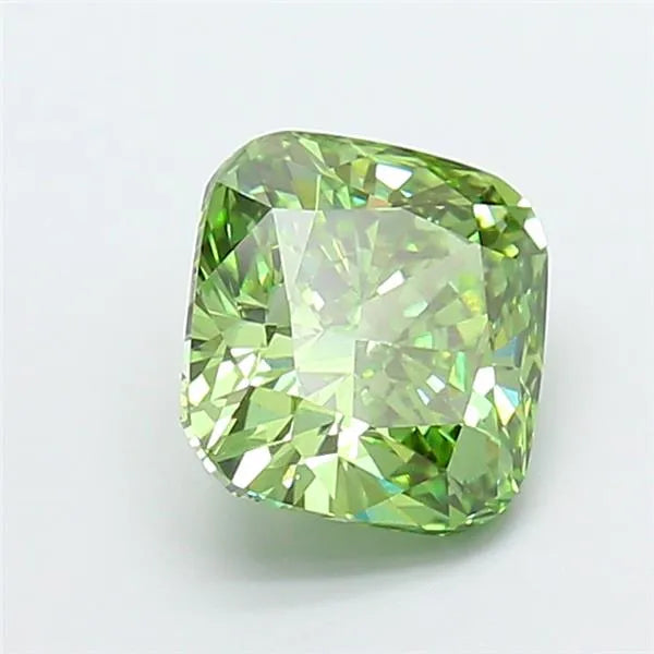 2.08ct Cushion modified Lab Grown Diamond (Colour Fancy Vivid Green, Clarity VS1, IGI Certified)