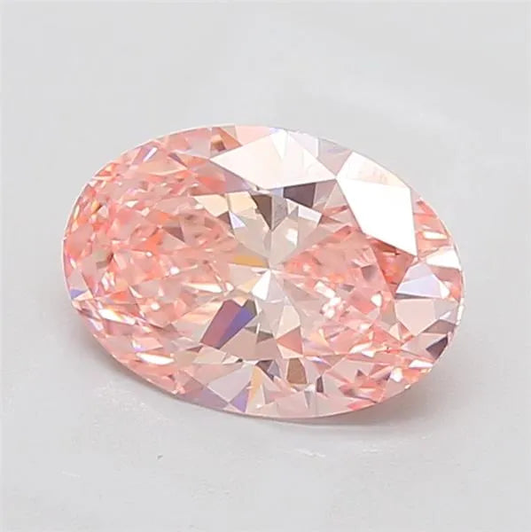 2.08ct Oval Lab Grown Diamond (Colour Fancy Vivid Pink, Clarity VS2, IGI Certified)