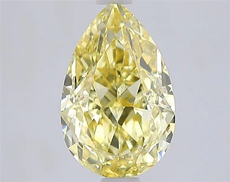 2.08ct Pear Lab Grown Diamond (Colour Fancy Intense Yellow, Clarity VS1, IGI Certified)