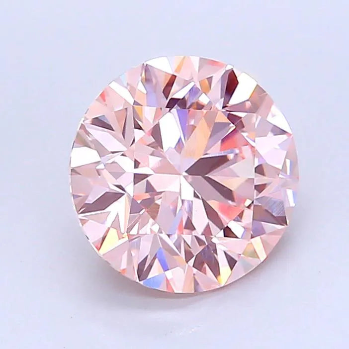2.08ct Round Lab Grown Diamond (Colour Fancy Intense Pink, Clarity VVS2, Cut ID, IGI Certified)