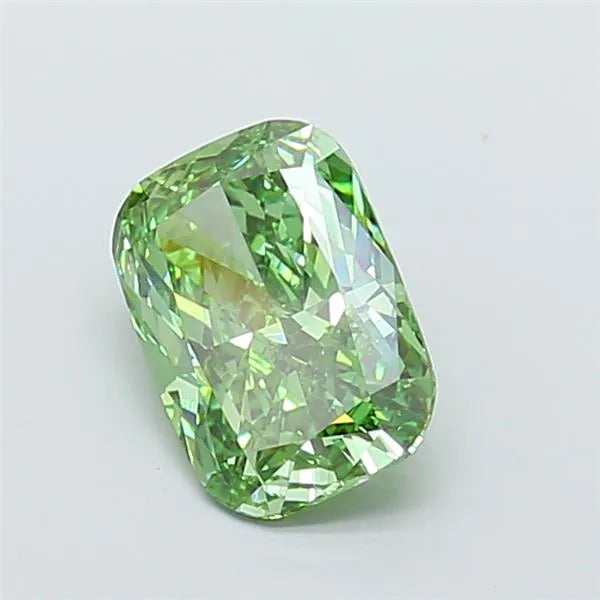 2.09ct Cushion modified Lab Grown Diamond (Colour Fancy Vivid Green, Clarity VVS2, IGI Certified)