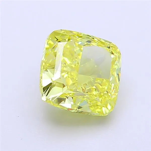 2.09ct Cushion modified Lab Grown Diamond (Colour Fancy Vivid Yellow, Clarity VVS1, IGI Certified)