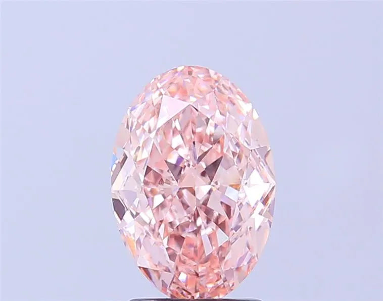 2.09ct Oval Lab Grown Diamond (Colour Fancy Vivid Pink, Clarity VS2, IGI Certified)