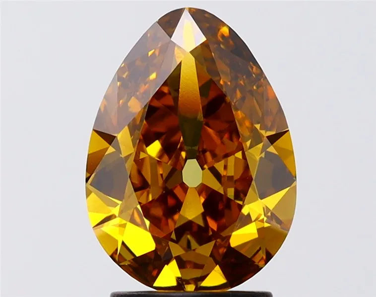 2.09ct Pear european cut Lab Grown Diamond (Colour Fancy Brown Yellow, Clarity VVS2, IGI Certified)