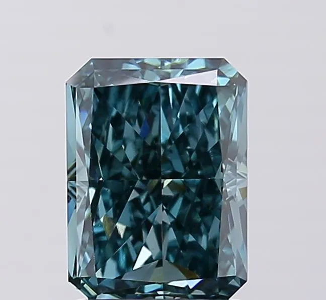 2.09ct Radiant Lab Grown Diamond (Colour Fancy Vivid Blue Green, Clarity VVS2, IGI Certified)