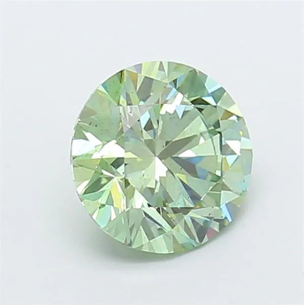 2.09ct Round Lab Grown Diamond (Colour Fancy Vivid Green, Clarity SI1, Cut EX, IGI Certified)